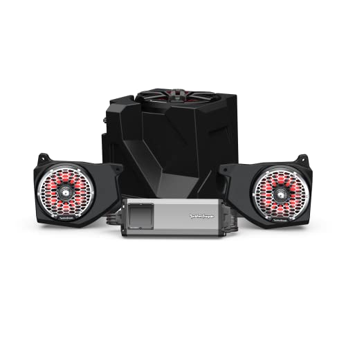 Rockford Fosgate RNGR18RC-STG5 Audio Kit: Ride Command Interface Adapter, 1500-Watt Amp, M2 Color Optix Multicolor LED Lighted Front Speakers & Subwoofer for Select Polaris Ranger Models (2018-2022) Rockford Fosgate RNGR18RC-STG5 Audio Kit: Ride Command Interface Adapter, 1500-Watt Amp, M2 Color Optix Multicolor LED Lighted Front Speakers & Subwoofer for Select Polaris Ranger Models (2018-2022)